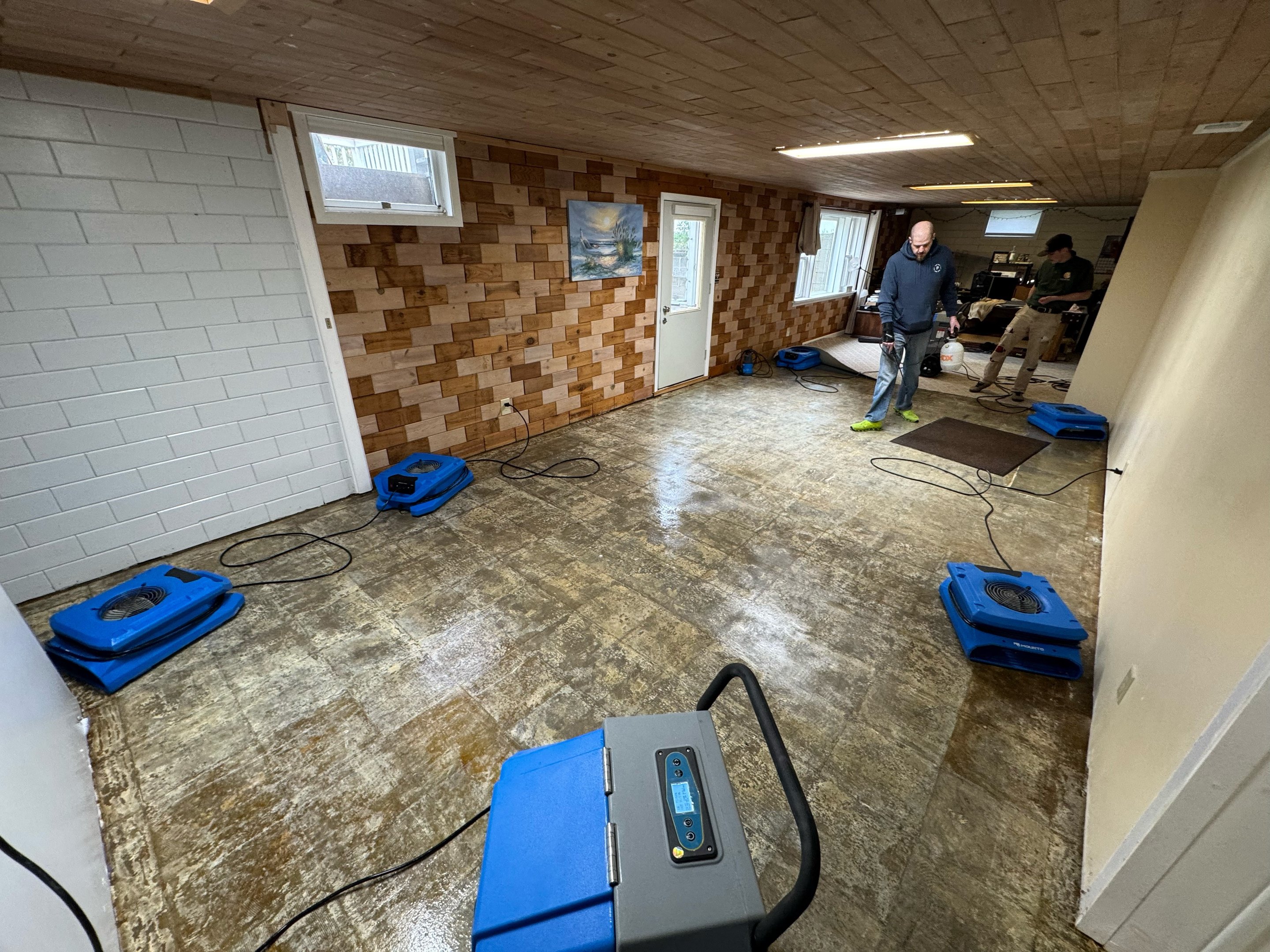 Water damage restoration project